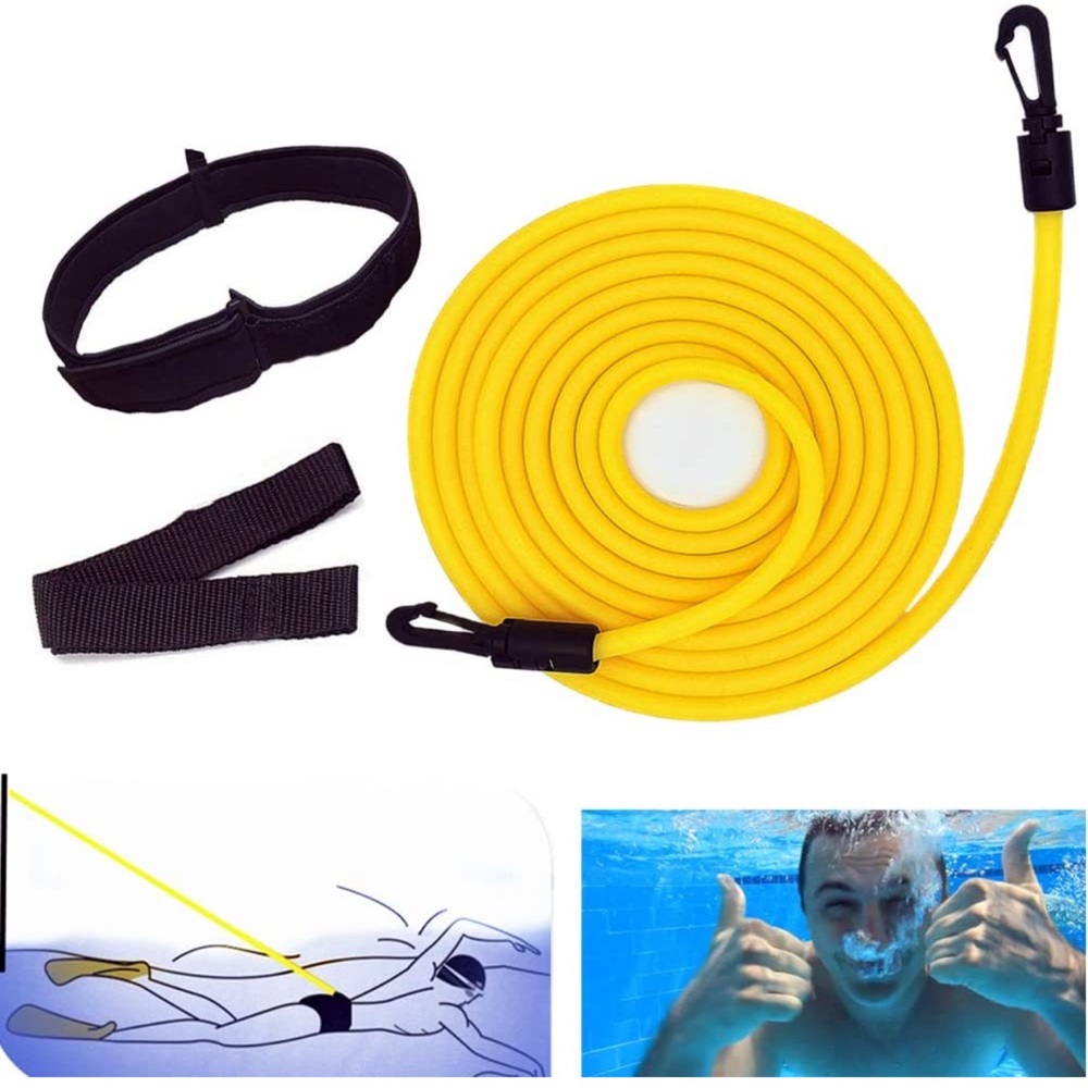 4m Swimming Belt for Adults Swimming Bands for Training Flexible Swimming Rope